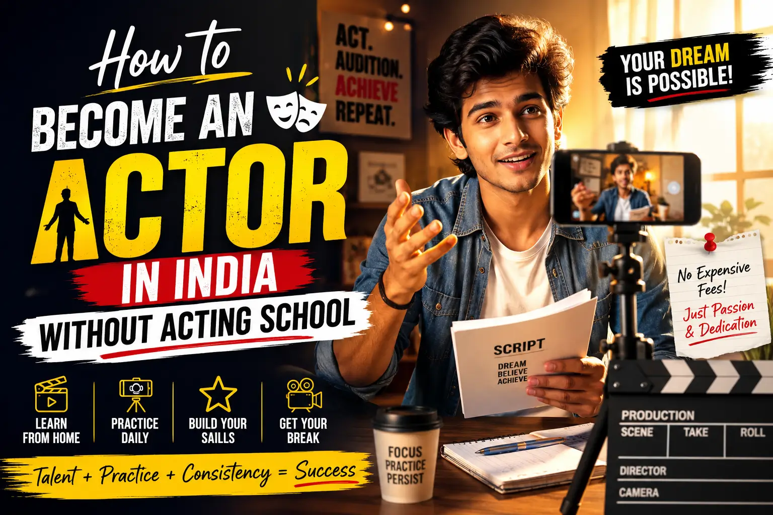 How to Become an Actor in India Without Acting School: The Inspiring Success Guide for Beginners 3 How to Become an Actor in India Without Acting School: The Inspiring Success Guide for Beginners